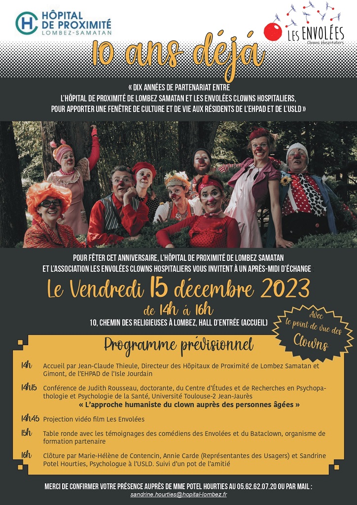 Clown Les Envolées 10 ans