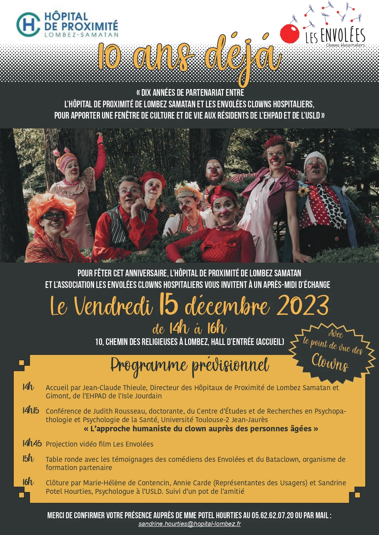 Clown Les Envolées 10 ans